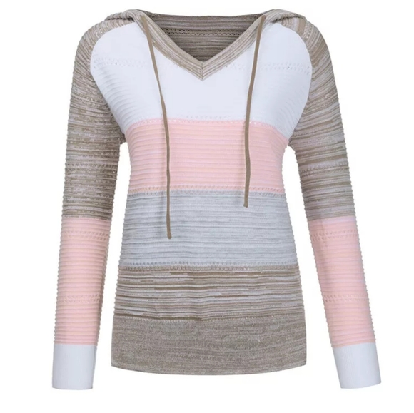 ⭐Fun Striped Perforated Hoodie - Picture 9 of 11